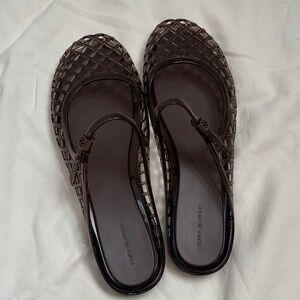 Tory Burch Mellow Mary Jane jelly sandals in cocoa